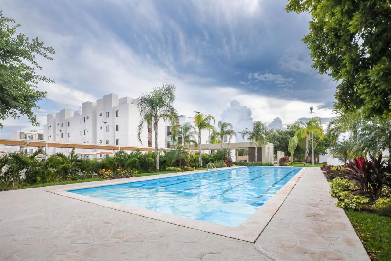 Departamento Lirios Residencial Para 5 Alberca Cancún Buitenkant foto